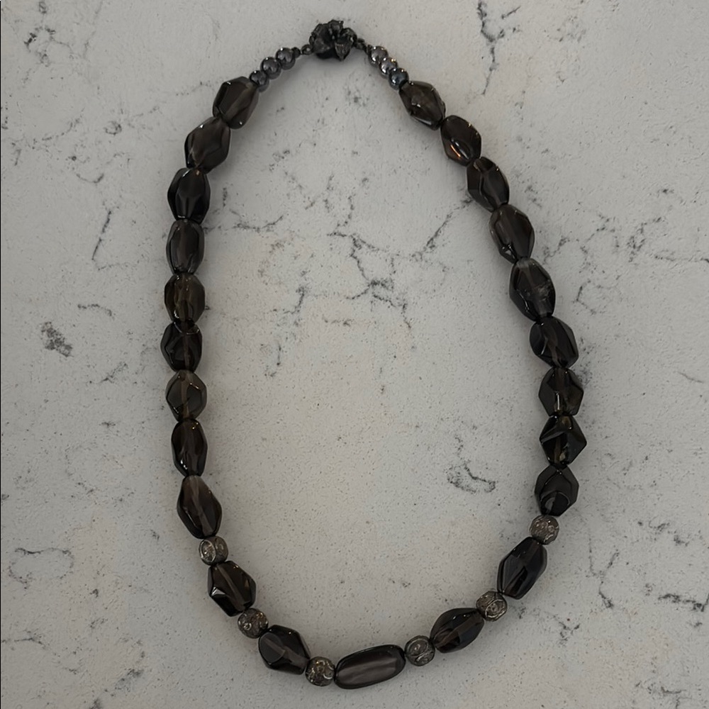 Handmade smoky quartz necklace